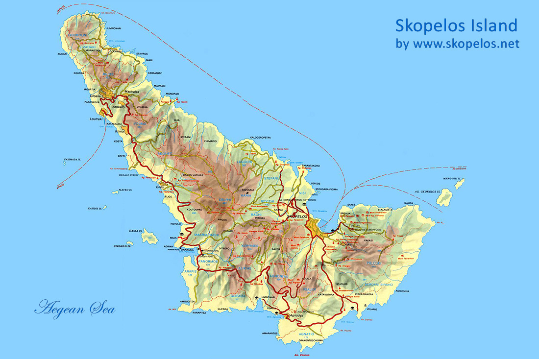 Skopelos Greece Map
